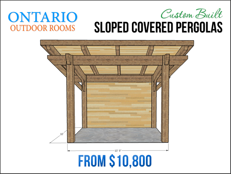 Sloped Pergola Kit 2 5 Ontario Outdoor Rooms Pergolas Pavilions