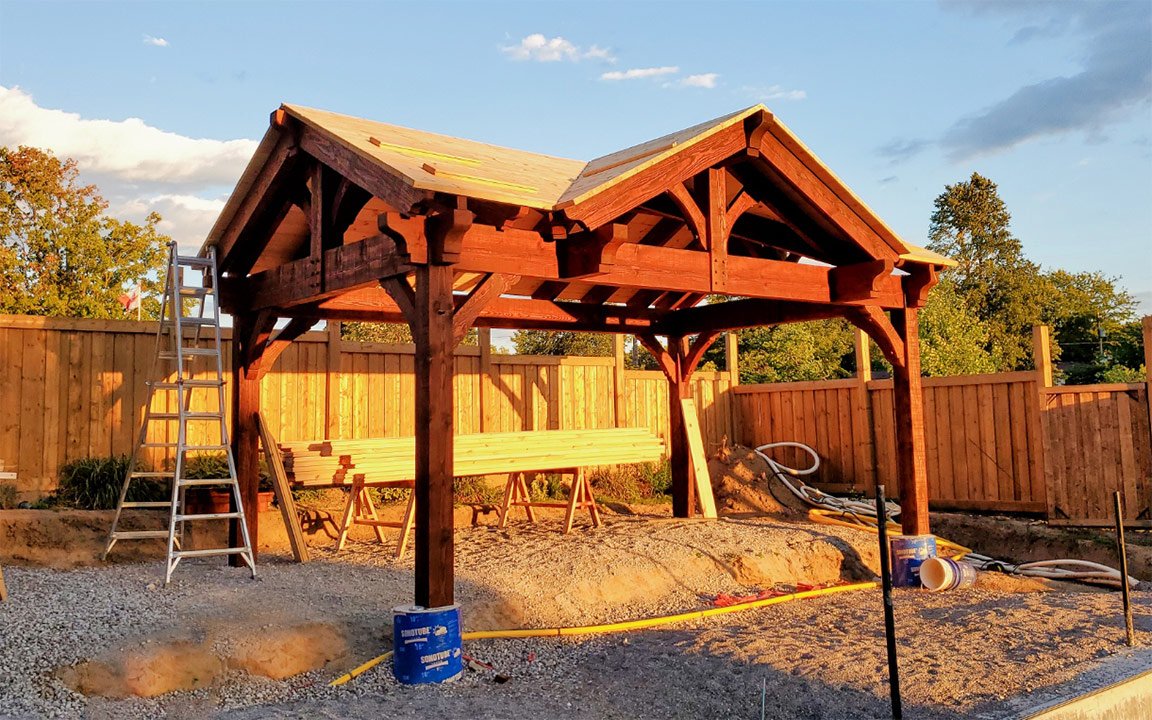 Heavy Timber Pavilion Ontario Outdoor Rooms Opt Ontario Outdoor Rooms