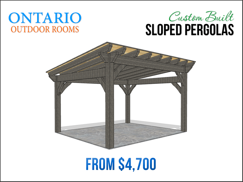 SlopedPergolaKit Ontario Outdoor Rooms Pergolas & Pavilions