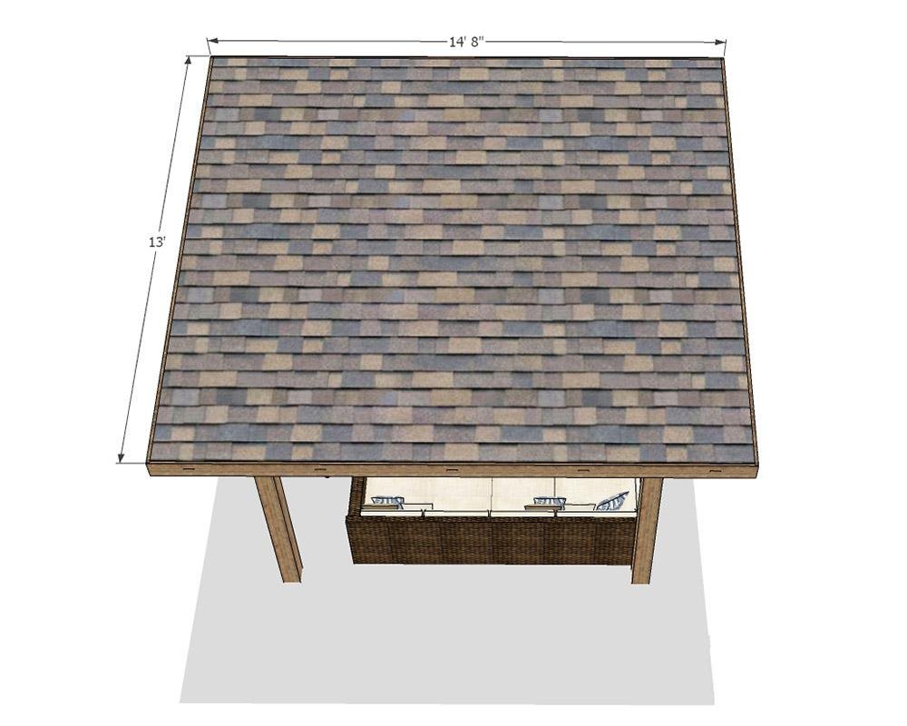 10’8 x10 Sloped Pergola Angle Frame 6×6 Roof Ontario Outdoor